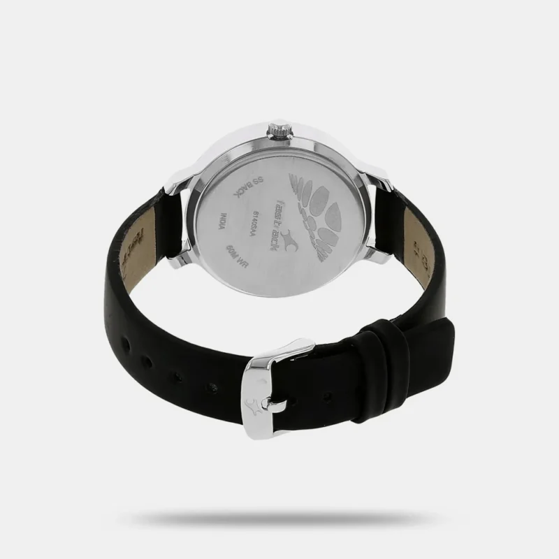 Fastrack Motorheads Quartz Analog Black Dial Leather Strap Watch for Girls NK6140KL01 - Image 3