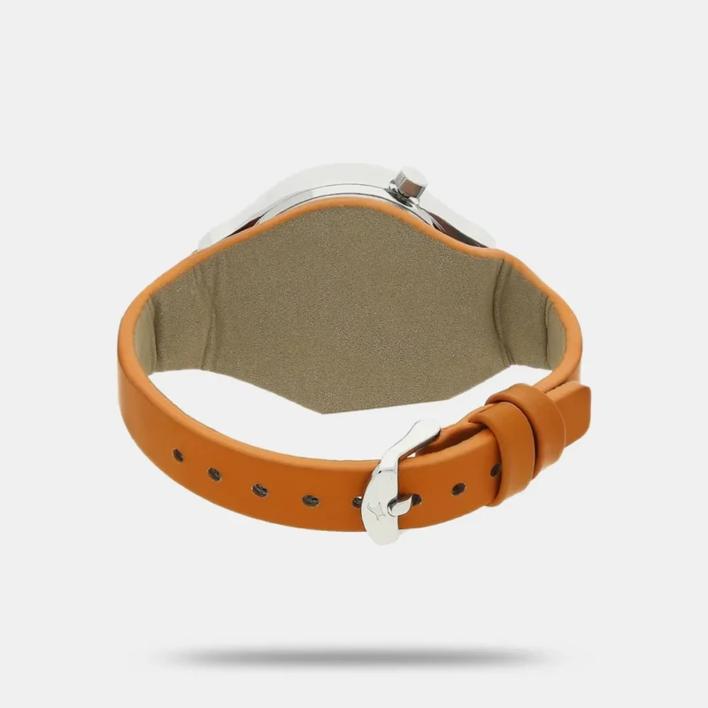Fastrack Motorheads Quartz Analog White Dial Leather Strap Watch for Girls NK6156SL02 - Image 3