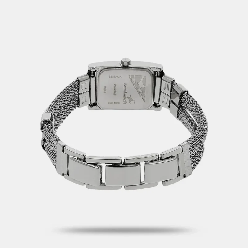 Fastrack Quartz Analog Silver Dial Stainless Steel Strap Watch for Girls NL2049SM09 - Image 3