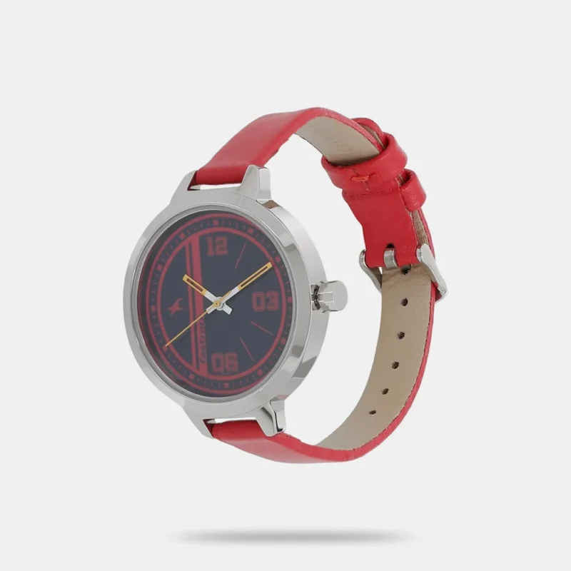 Fastrack Varsity Quartz Analog Blue Dial Leather Strap Watch for Girls NM6174SL02 - Image 2