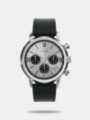 Go for bold, streamlined style with a classic, easy-read analog watch featuring a metal octagonal case. Enjoy handy functions like water resistance up to 50 meters and date-day display.