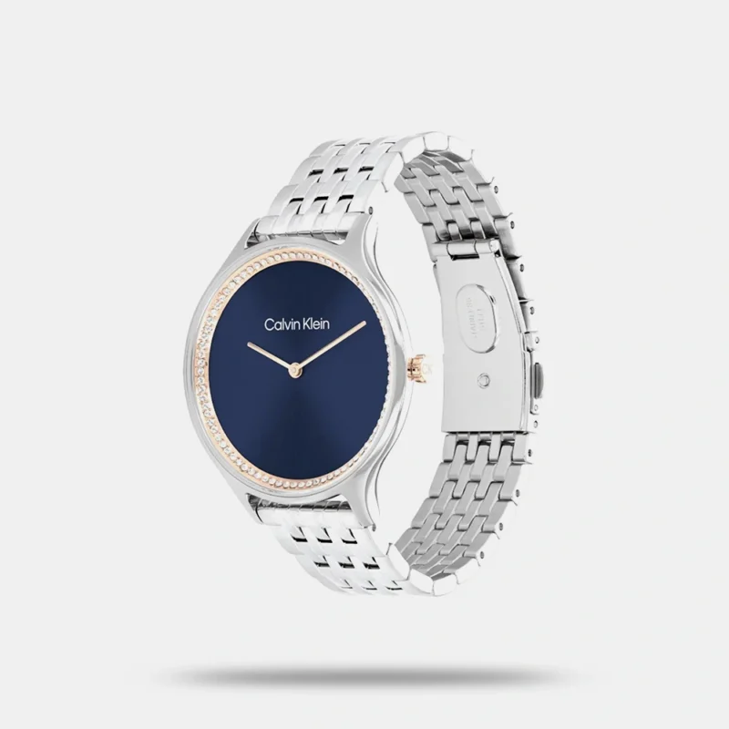 Women Quartz Analog Blue Dial Stainless Steel Watch - 25100001 - Image 2