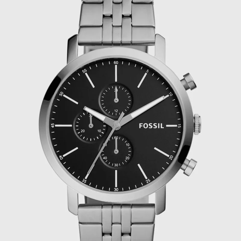 Fossil Stainless Steel Luther Analog Black Dial Men's Watch - BQ2328N - Image 2