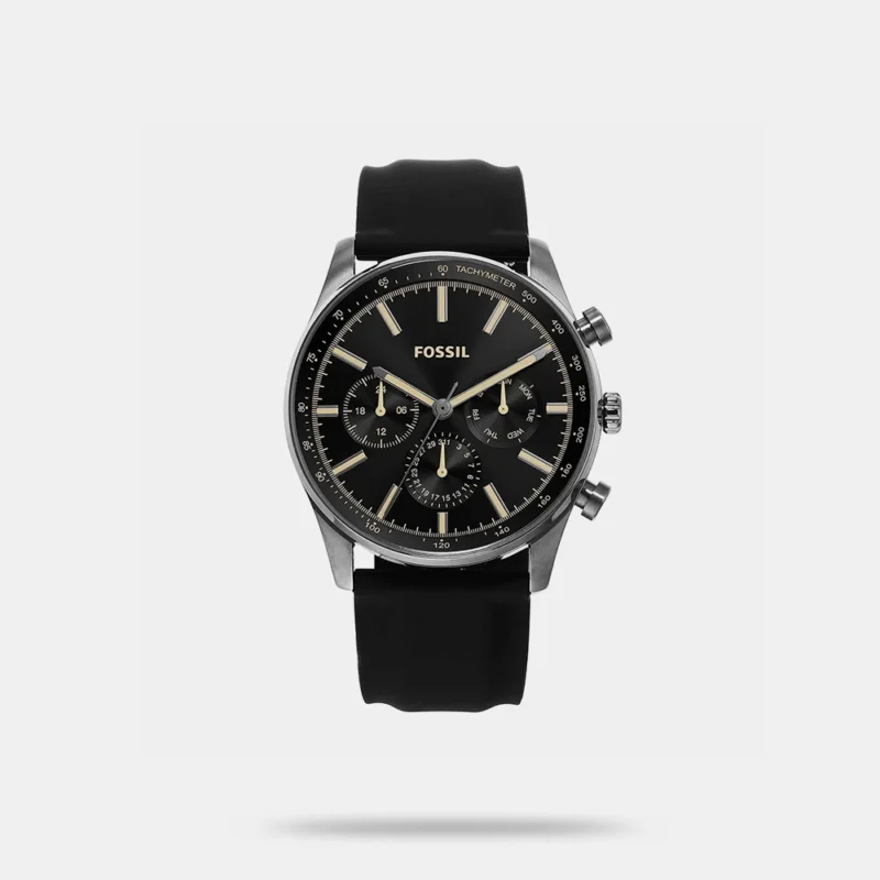 Fossil Sullivan Multifunction Black Silicone Watch - BQ2746