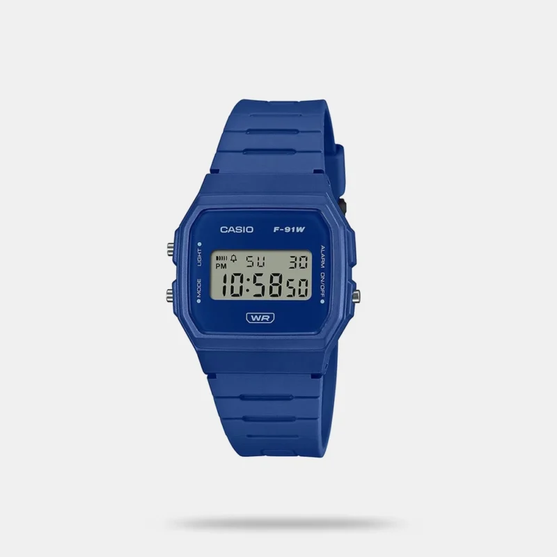 Casio Youth F-91WB-2A1DF Digital Blue Dial Unisex - D371