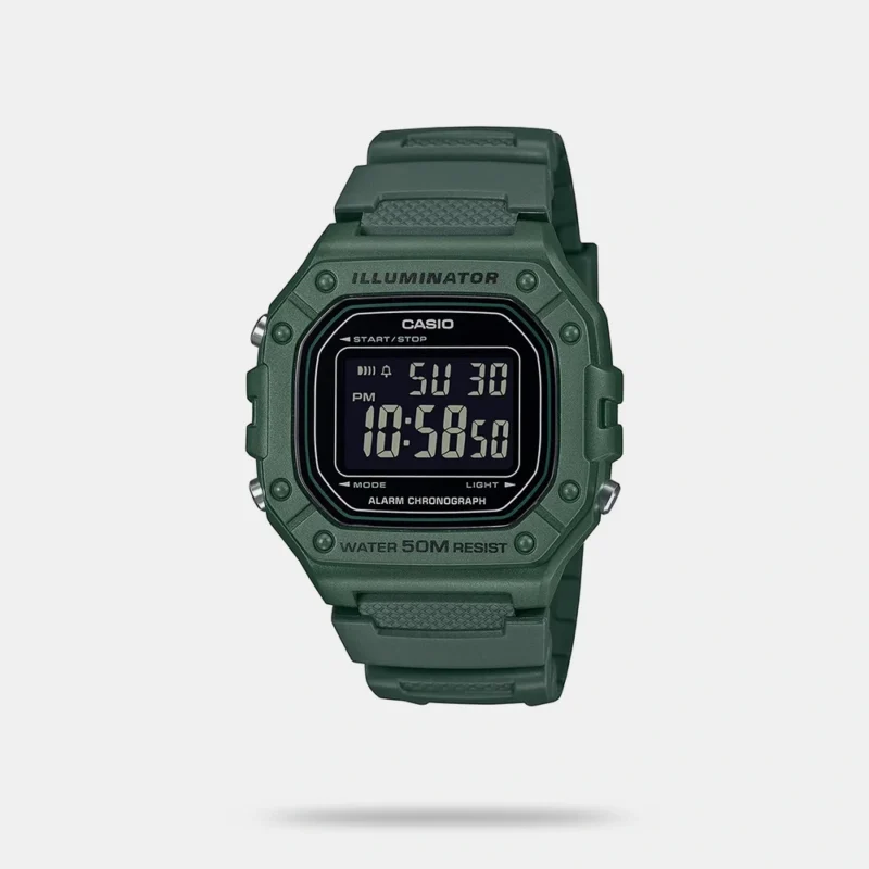 Casio Youth W-218H-3BVDF Digital Black Dial Unisex - D394