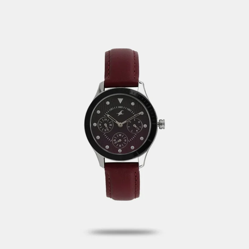 Fastrack All Nighters Quartz Multifunction Bicolour Dial Leather Strap Watch for Girls - NN6163KL01