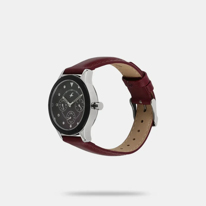 Fastrack All Nighters Quartz Multifunction Bicolour Dial Leather Strap Watch for Girls - NN6163KL01 - Image 2