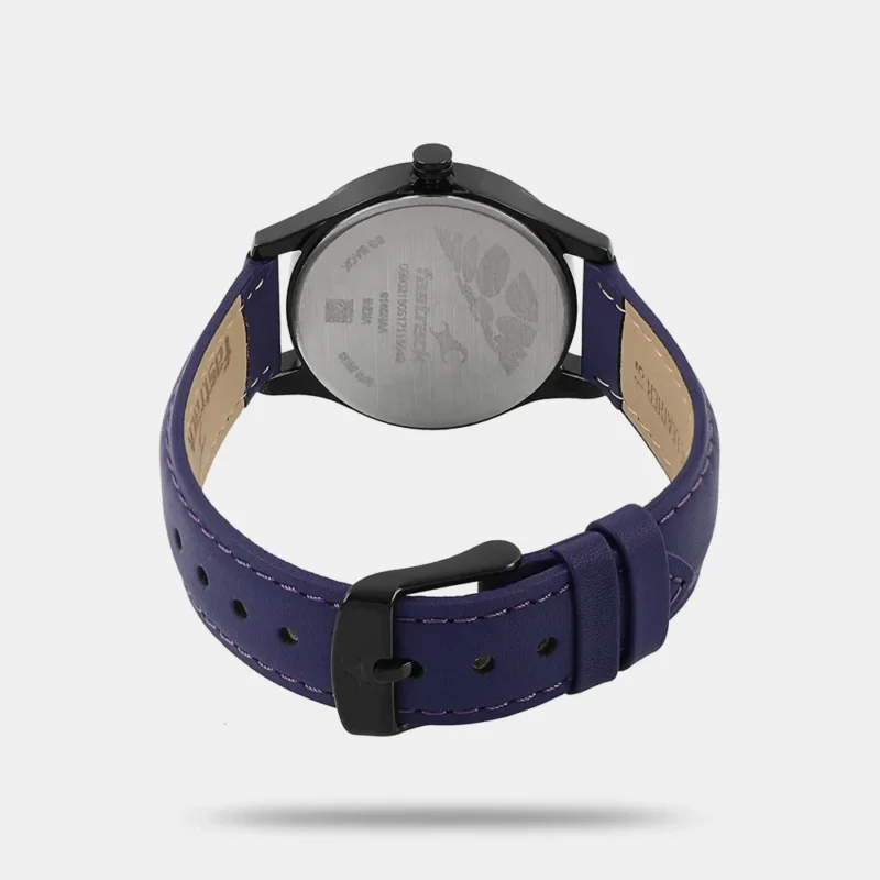 Fastrack All Nighters Quartz Analog Purple Dial Leather Strap Watch for Girls - NN6165NL01 - Image 3