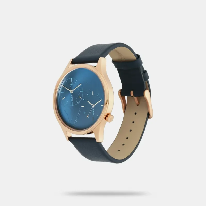 Fastrack Tripster Quartz Analog Blue Dial Leather Strap Watch for Girls - NN6220WL02 - Image 2