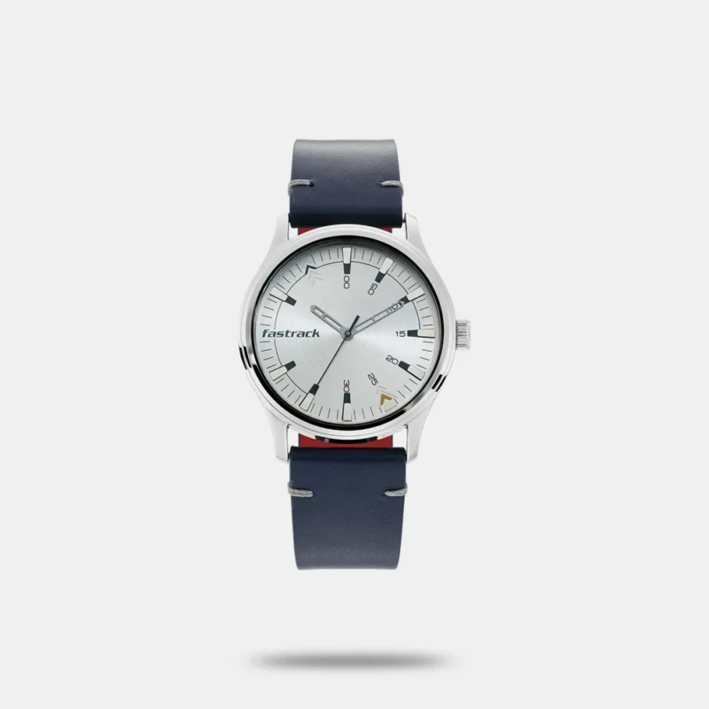 Fastrack I Love Me Quartz Analog Silver Dial Leather Strap Watch for Guys - NP3236SL01