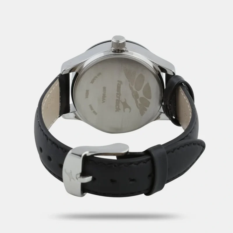 Fastrack Monochrome Quartz Multifunction Black Dial Leather Strap Watch for Girls - NP6078SL11 - Image 3