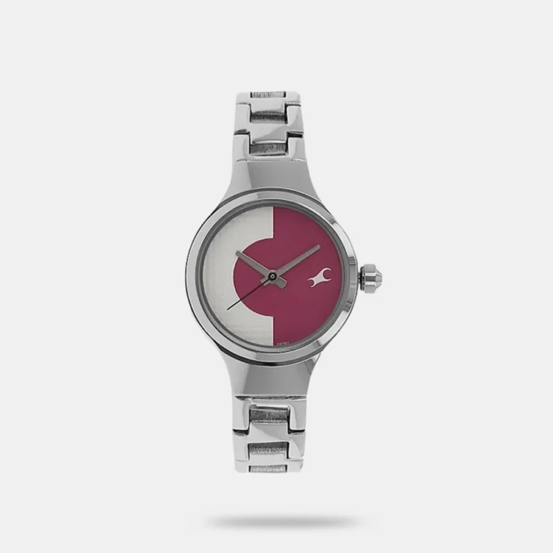 Fastrack Quartz Analog Bicolour Dial Metal Strap Watch for Girls - NP6134SM02