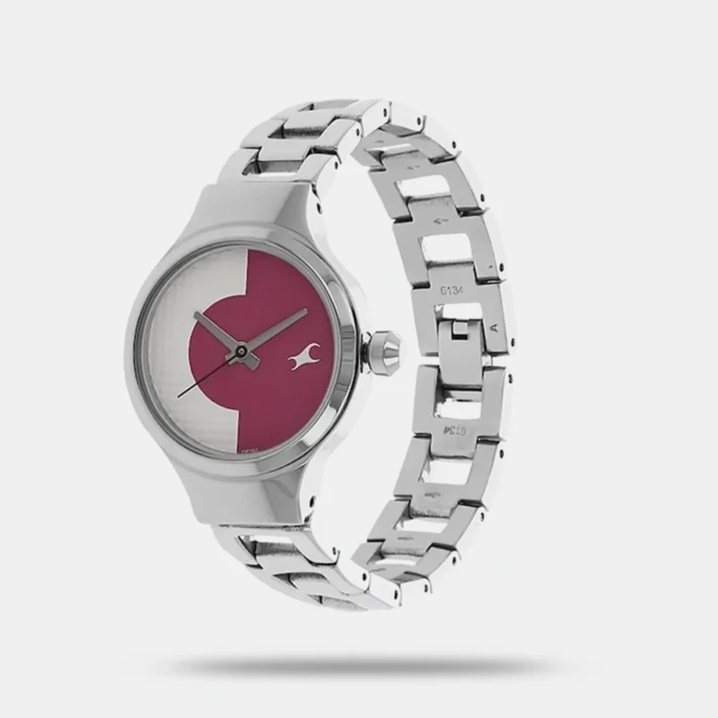 Fastrack Quartz Analog Bicolour Dial Metal Strap Watch for Girls - NP6134SM02 - Image 2
