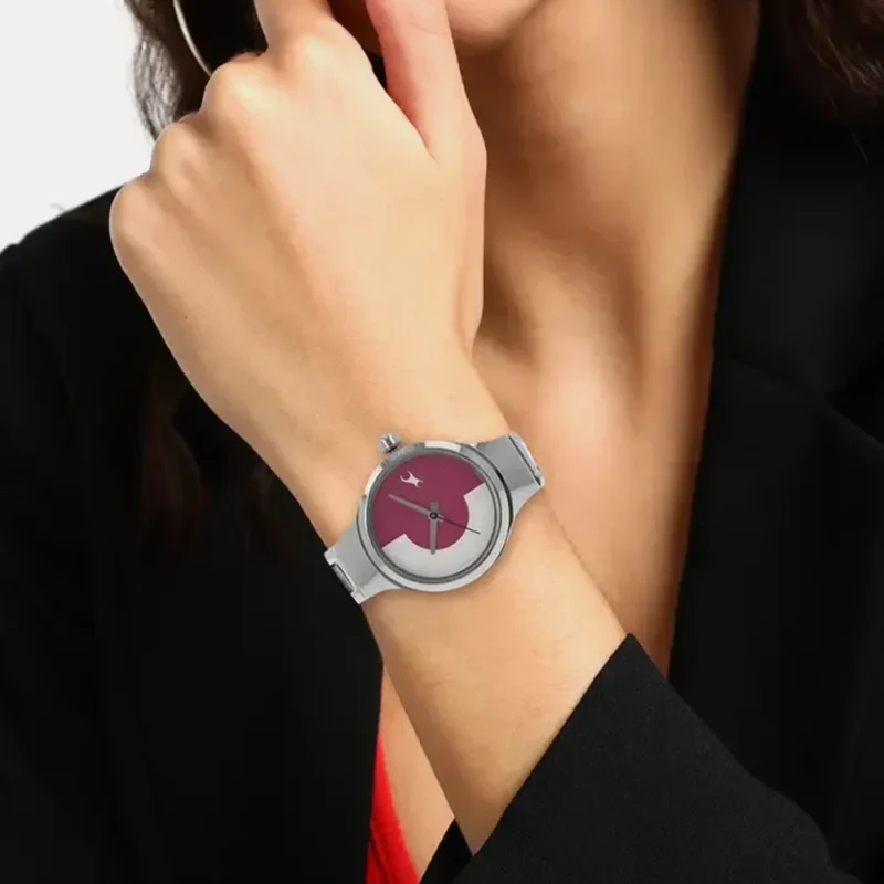 Fastrack Quartz Analog Bicolour Dial Metal Strap Watch for Girls - NP6134SM02 - Image 5