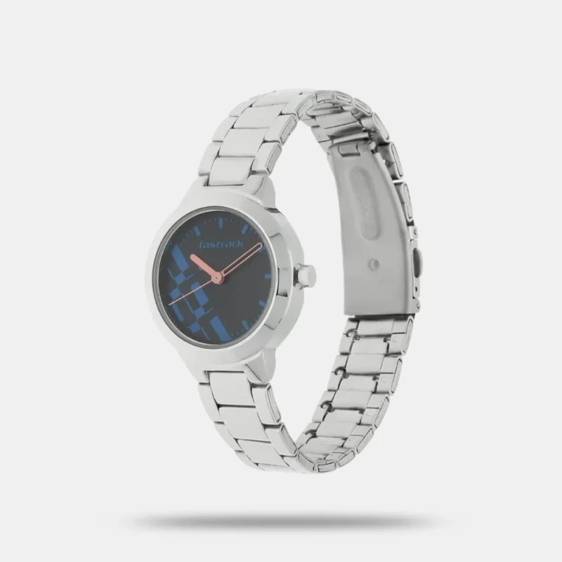 Fastrack Checkmate Quartz Analog Blue Dial Stainless Steel Strap Watch for Girls - NP6150SM03 - Image 2