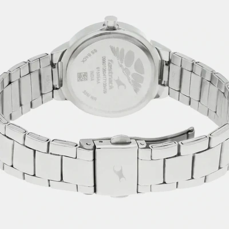 Fastrack Checkmate Quartz Analog Blue Dial Stainless Steel Strap Watch for Girls - NP6150SM03 - Image 3