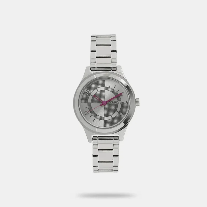 Fastrack Checkmate Quartz Analog Bicolour Dial Stainless Steel Strap Watch for Girls - NP6152SM01