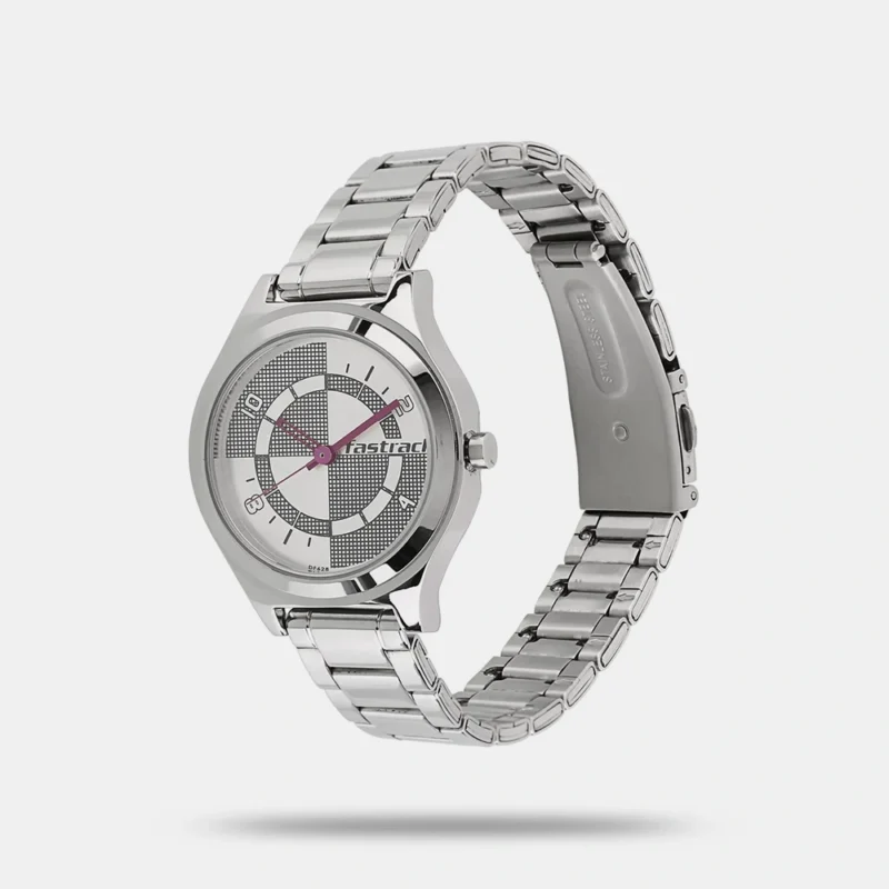Fastrack Checkmate Quartz Analog Bicolour Dial Stainless Steel Strap Watch for Girls - NP6152SM01 - Image 2
