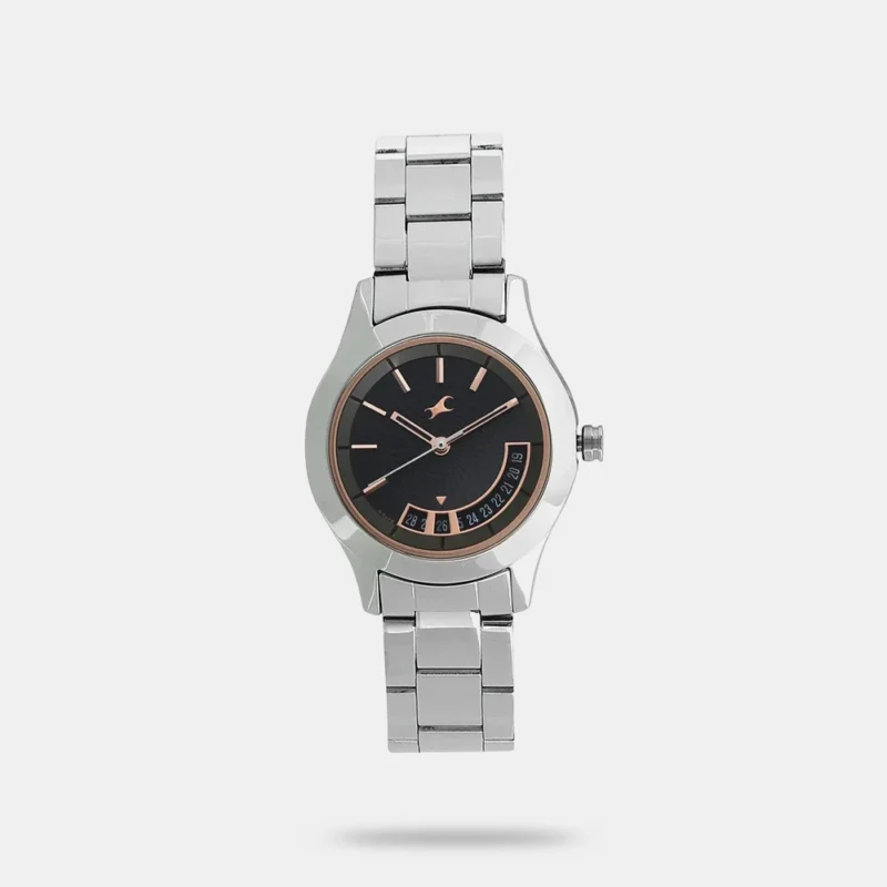 Fastrack All Nighters Quartz Analog Grey Dial Metal Strap Watch for Girls - NP6165SM01