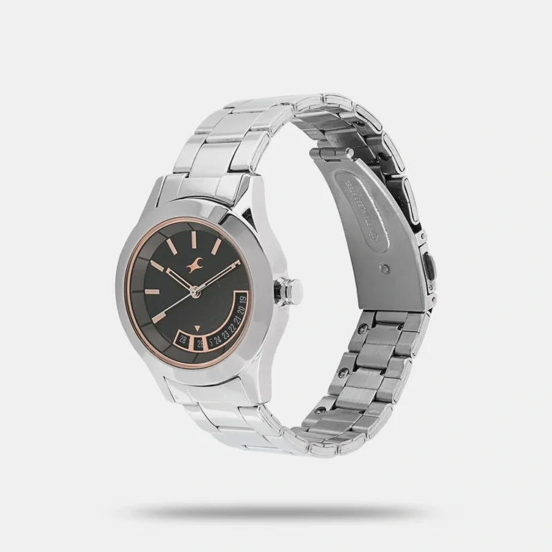 Fastrack All Nighters Quartz Analog Grey Dial Metal Strap Watch for Girls - NP6165SM01 - Image 2