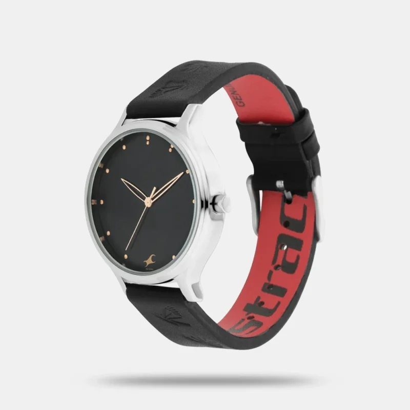 Fastrack I Love Me Quartz Analog Black Dial Leather Strap Watch for Girls - NP6189SL01 - Image 2