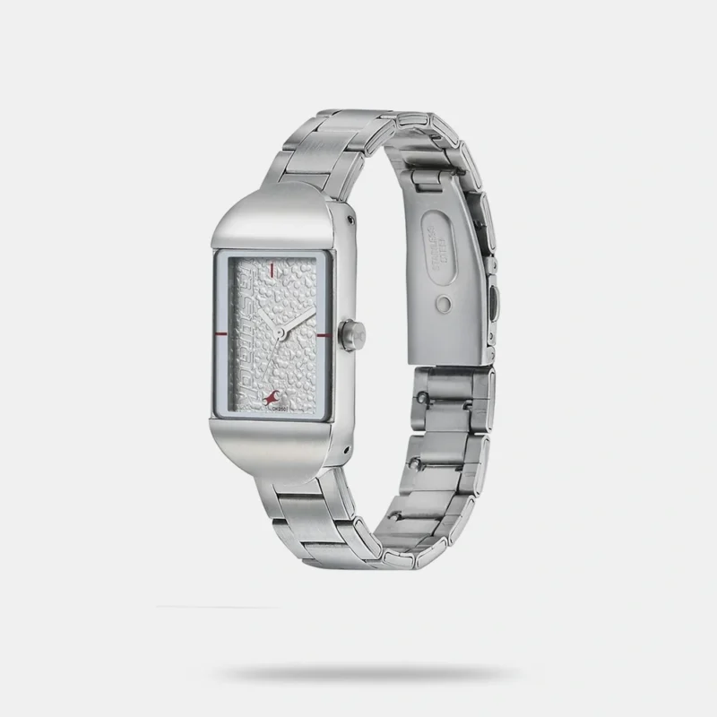 Fastrack Go Skate Quartz Analog Silver Dial Stainless Steel Strap Watch for Girls - NP6201KM01 - Image 2