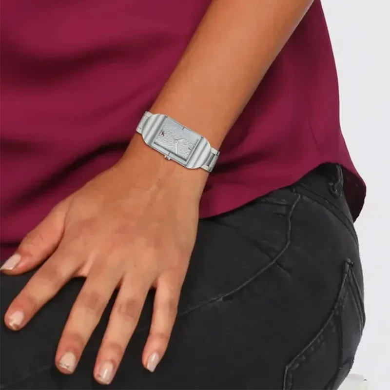Fastrack Go Skate Quartz Analog Silver Dial Stainless Steel Strap Watch for Girls - NP6201KM01 - Image 5