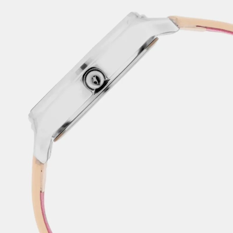 Fastrack Ruffles Quartz Analog with Day and Date Beige Dial Leather Strap Watch for Girls - NP6207SL02 - Image 4