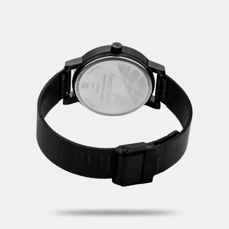 Fastrack Animal Print Quartz Analog with Date Black Dial Stainless Steel Strap Watch for Girls - NP6222NM01 - Image 3