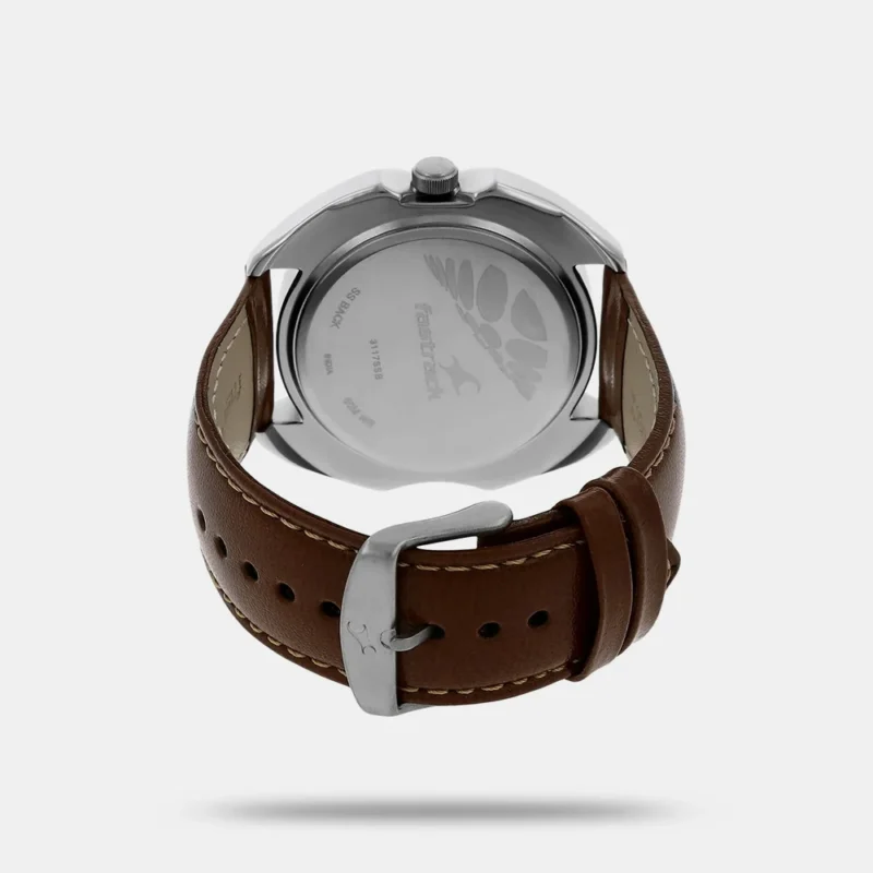 Fastrack Quartz Analog White Dial Leather Strap Watch for Guys - NR3117SL01 - Image 3