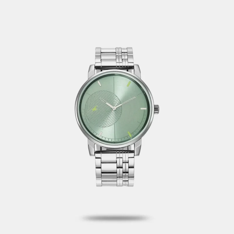 Fastrack Stunners Quartz Analog Green Dial Metal Strap Watch for Guys - NR3278SM01