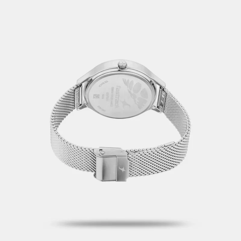 Fastrack Ruffles Quartz Analog with Day and Date Pink Dial Stainless Steel Strap Watch for Girls - NR6207SM01 - Image 3