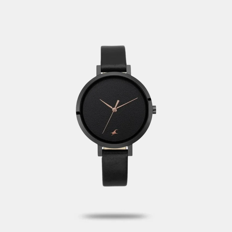 Fastrack Paint Me Quartz Analog Black Dial Leather Strap Watch for Girls - NR6230NL01