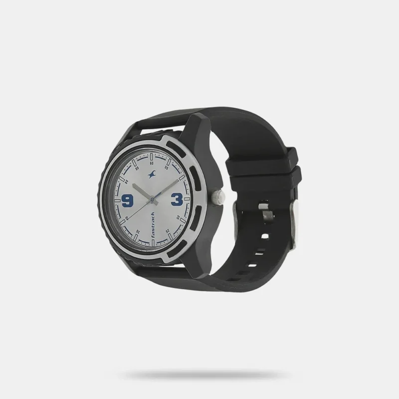 Fastrack Quartz Analog Silver Dial Plastic Strap Watch for Guys - NS3114PP02 - Image 2