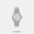 Impress all those around you by donning this analog watch from Fastrack. Encased in a 44.5 mm case, the silver round-shaped dial, features a plain 3-hand functionality, quartz movement and a crown for time adjustment. The stainless steel bracelet comes in a silver hue that further elevates the look of the watch. Besides, it has a water resistance of up to 50 m and is completed with a fold-over clasp to ensure a secure fit on the wrist.