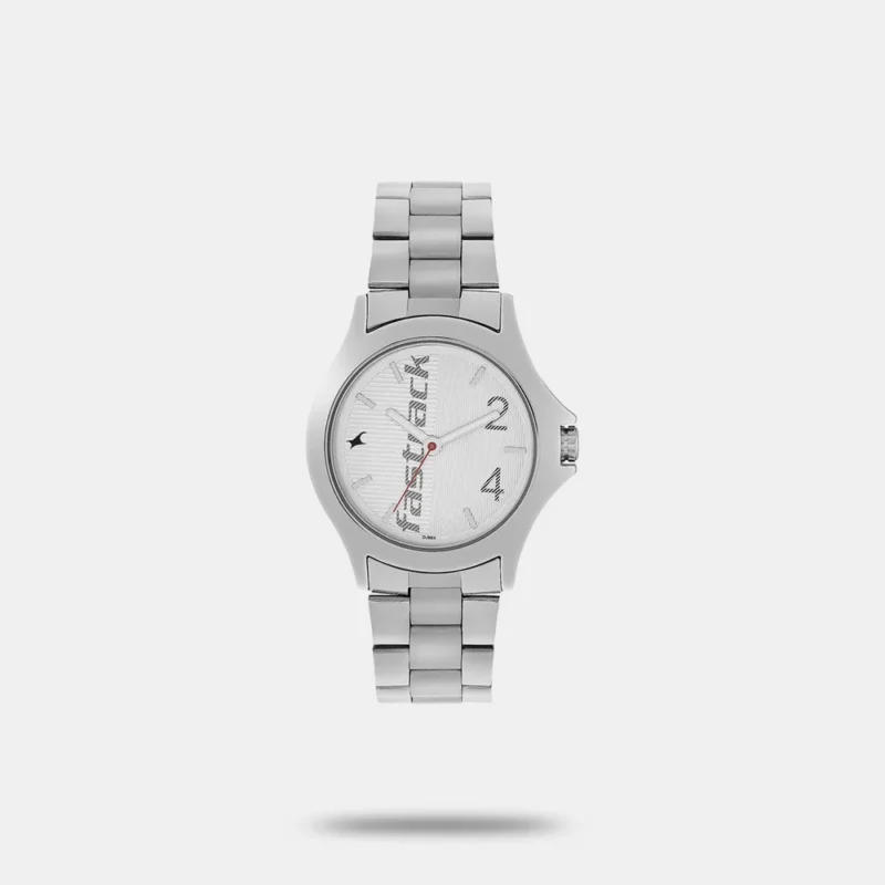 Fastrack Quartz Analog White Dial Stainless Steel Strap Watch for Guys - NS3220SM01