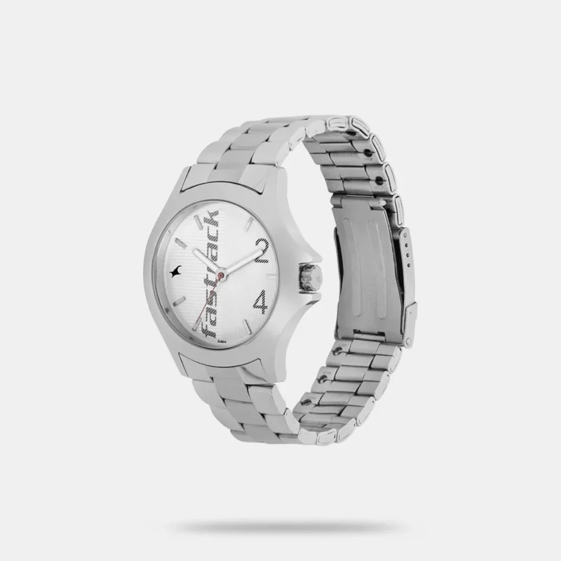 Fastrack Quartz Analog White Dial Stainless Steel Strap Watch for Guys - NS3220SM01 - Image 2