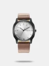 Impress all those around you by donning this analog watch from Fastrack. Encased in a 44.5 mm case, the silver round-shaped dial, features a plain 3-hand functionality, quartz movement and a crown for time adjustment. The stainless steel bracelet comes in a silver hue that further elevates the look of the watch. Besides, it has a water resistance of up to 50 m and is completed with a fold-over clasp to ensure a secure fit on the wrist.