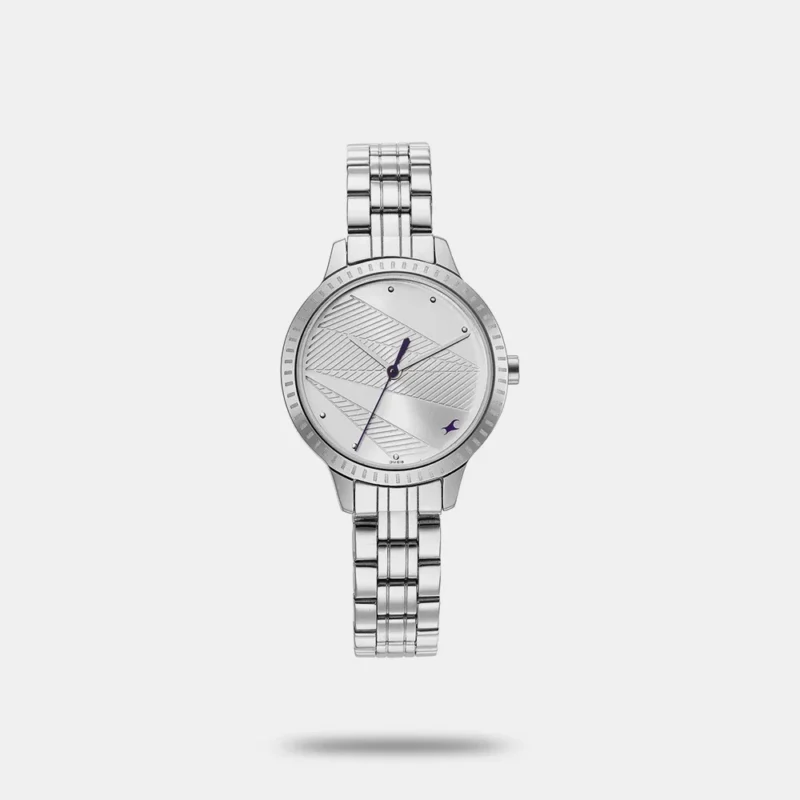 Fastrack Stunners Quartz Analog Silver Dial Metal Strap Watch for Girls - NS6267SM01