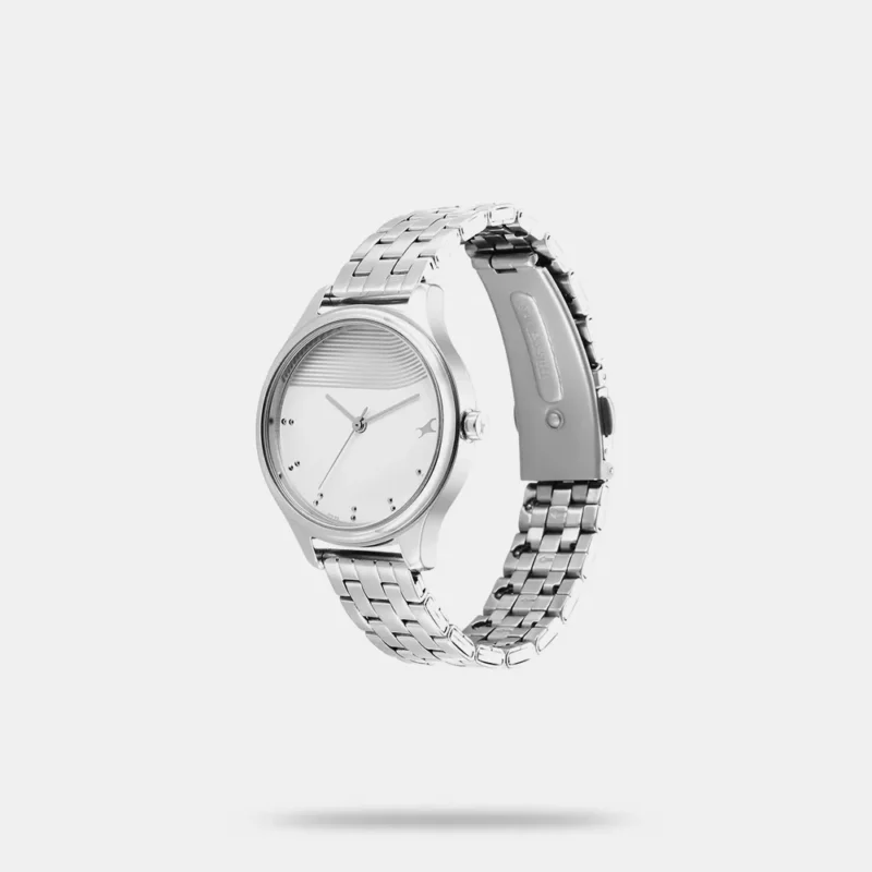 Fastrack Stunners Quartz Analog Silver Dial Metal Strap Watch for Girls -NS6280SM01 - Image 2