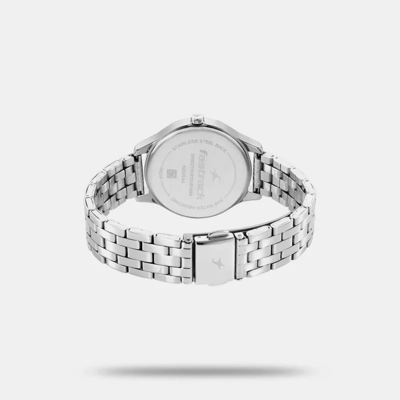 Fastrack Stunners Quartz Analog Silver Dial Metal Strap Watch for Girls -NS6280SM01 - Image 3