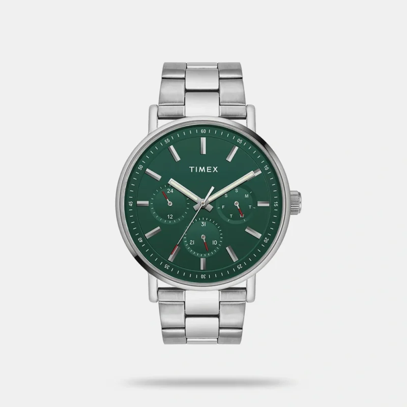 Timex Fashion Men's Green Dial Round Case Multifunction Function Watch -TWEG20017
