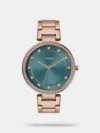Elevate your wristwear with this multi-functional watch, featuring a classic deployment clasp closure, round dial, and 30m water resistance, this watch is both functional and fashionable. The stainless steel bracelet adds a touch of sophistication, ensuring comfort and durability. With quartz movement, this timepiece not only keeps you punctual but also adds a refined edge to your ensemble.