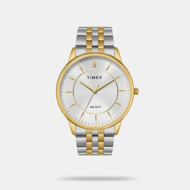 Men Quartz Silver Dial Analog Stainless Steel Watch - TWTG12103