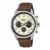 The EDIFICE chronograph inspired by the convex glass gauges of the classic sportscar. The two-tone dial features contrasting colors for the main and inset dials, evoking the look of a classic sportscar’s instrument panel. Details like the convex domed watch glass, stainless-steel case with narrow bezel, and push buttons round off the design with time-honored style.