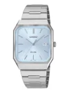 Step up your everyday style with the Casio MTP-B185D-2A1VDF, a watch that fuses timeless design with a contemporary twist. Featuring a striking deep blue dial contrasted by sleek silver-tone hour markers and hands, this timepiece brings a sharp, modern look to your wrist. Crafted with a polished stainless steel case and bracelet, it’s as durable as it is stylish. The reliable quartz movement guarantees precise timekeeping, while the mineral glass face and 50-meter water resistance make it ready for both workdays and weekends.