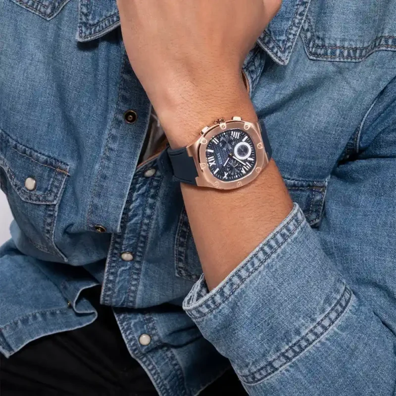 GUESS Headline Analog Watch for Men with Square Dial & Water Resistant Man's Wrist Watches - GW0571G2 - Image 4