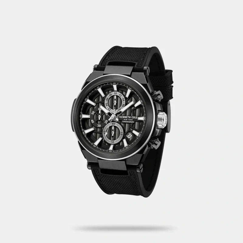 KENNETH COLE Chronograph Watch with Silicone Strap - KCWGO0065701MN - Image 2