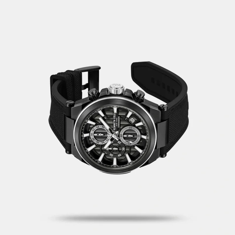KENNETH COLE Chronograph Watch with Silicone Strap - KCWGO0065701MN - Image 3